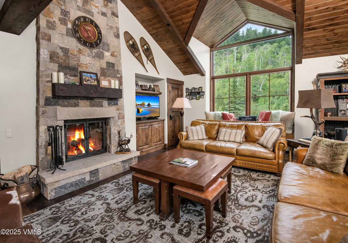 Fireplace, Interior, Living room, Stone Walls, Wooden Beams, Wooden Ceilings
