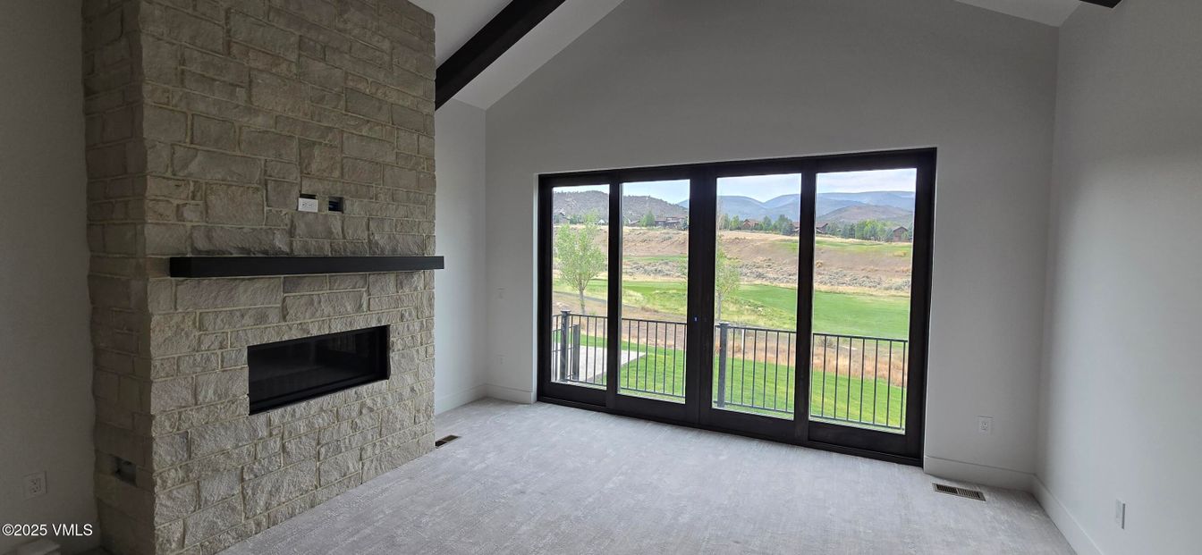 Empty room, Fireplace, Interior, Stone Walls