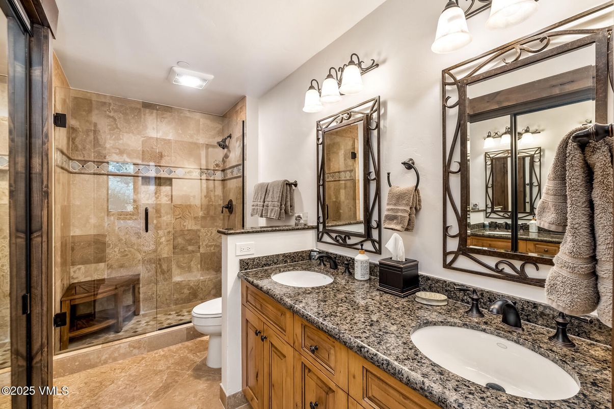 Bathroom, Dual Sink Vanities, Glass Shower, Interior