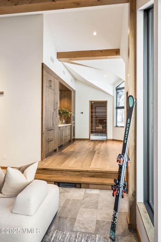 Fitness Equipment, Interior, Recessed Lighting, Wooden Beams