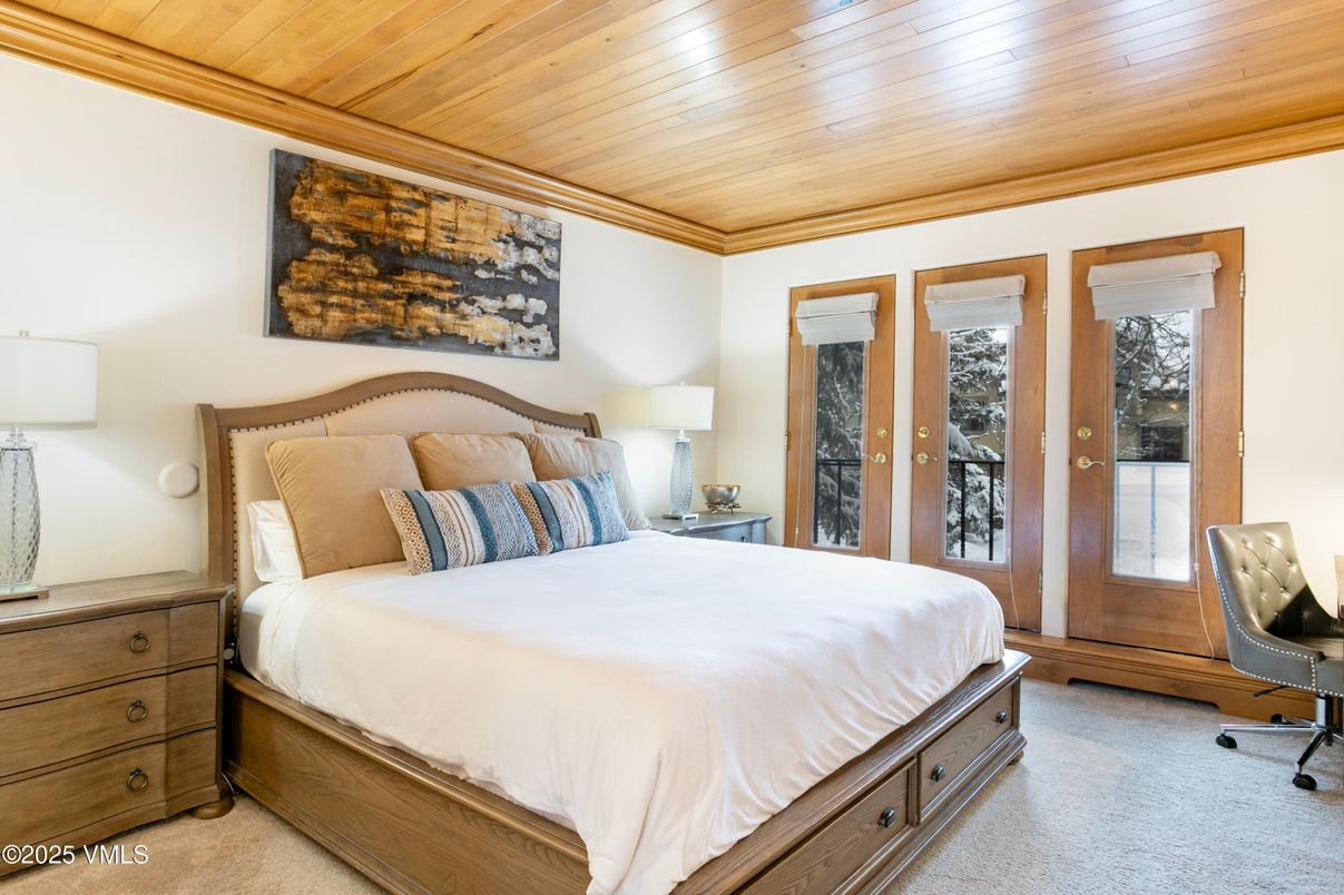 Bedroom, Interior, Wooden Ceilings