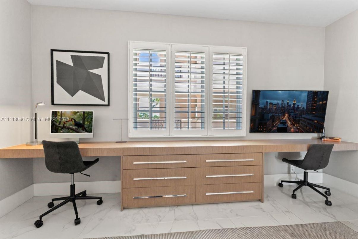 Home Office, Interior, Marble
