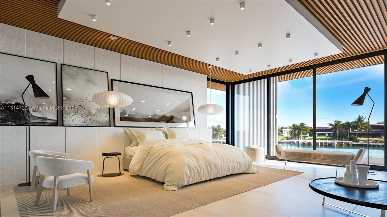 Bedroom, Interior, Pendant Lights, Recessed Lighting, Water