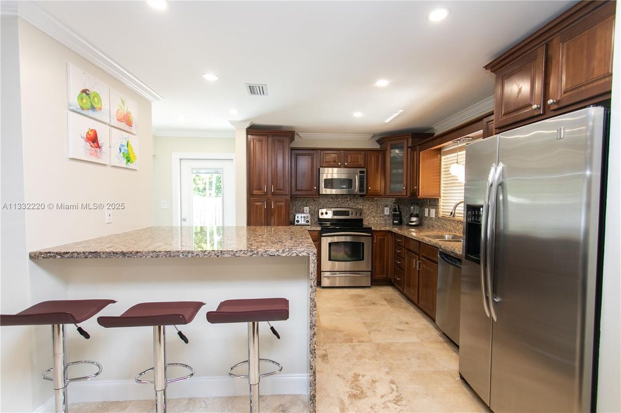 Interior, Kitchen, Recessed Lighting, Stainless Steel Appliances