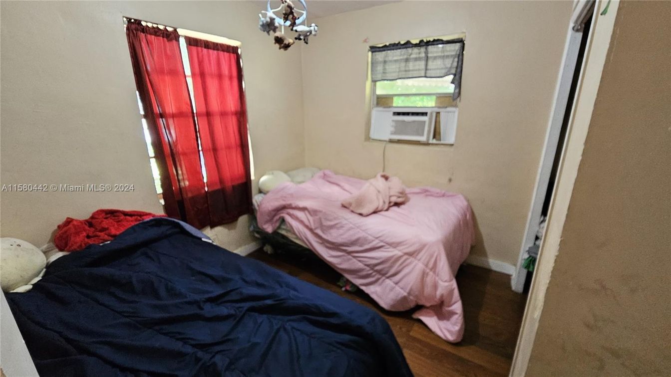 Bedroom, Chandelier, Interior, Wood Texture Flooring