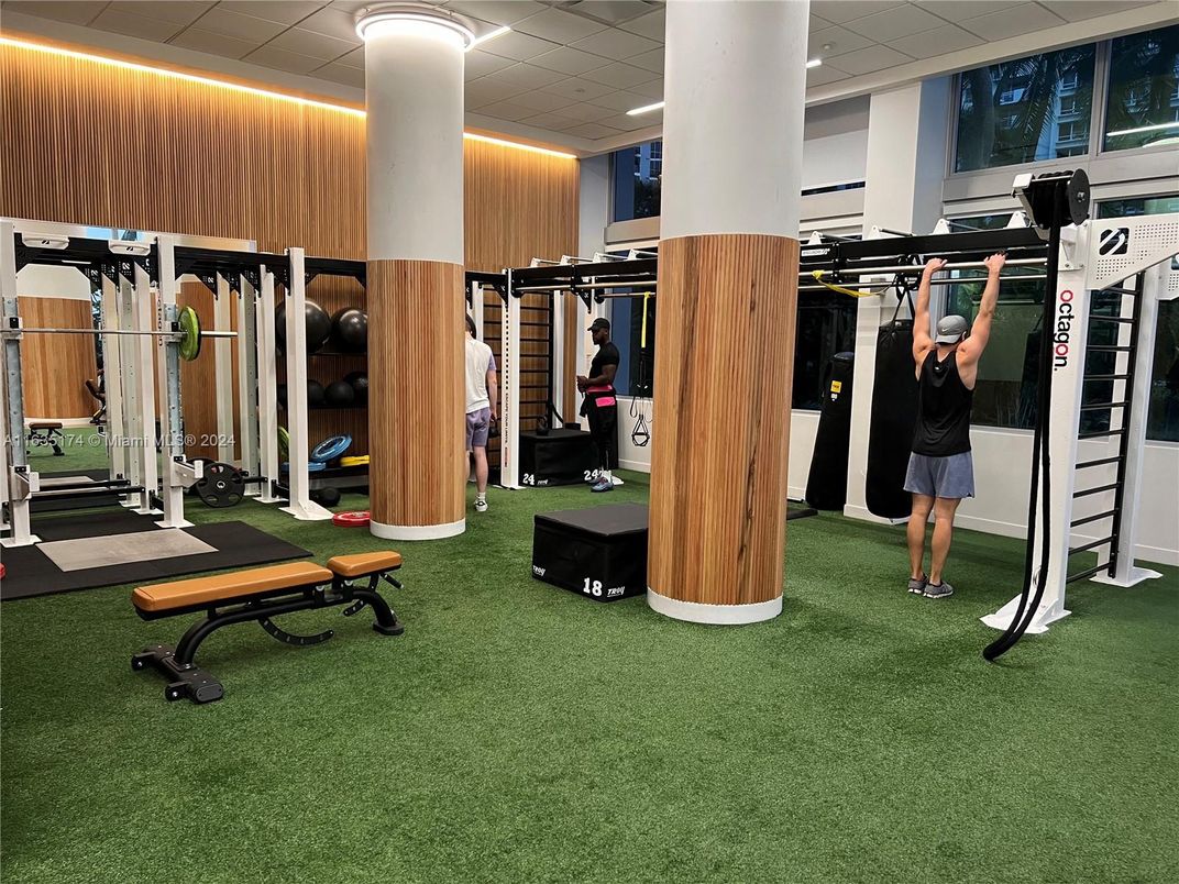 Fitness Equipment, Gym, Interior, Recessed Lighting