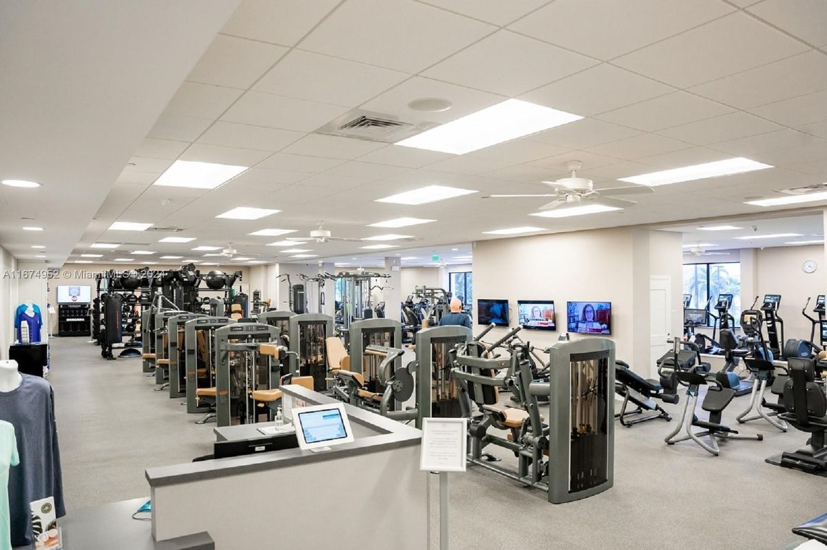 Fitness Equipment, Gym, Interior, Recessed Lighting