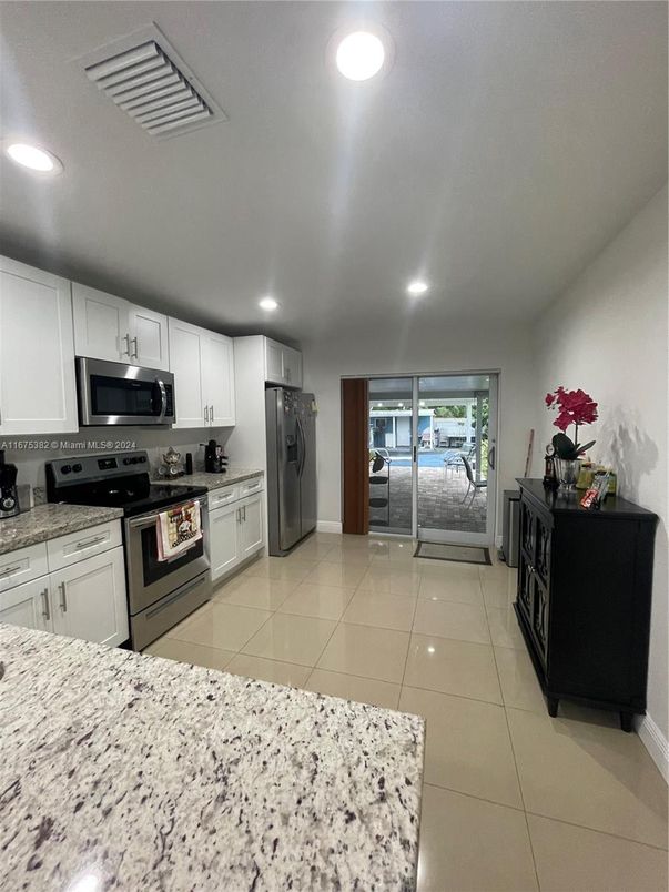 Interior, Kitchen, Recessed Lighting, Stainless Steel Appliances