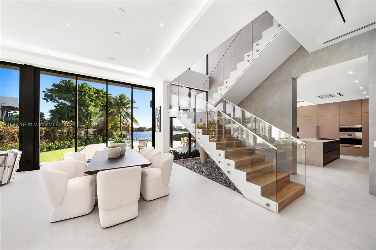 Dining room, Interior, Kitchen, Living room, Recessed Lighting, Stainless Steel Appliances, Water