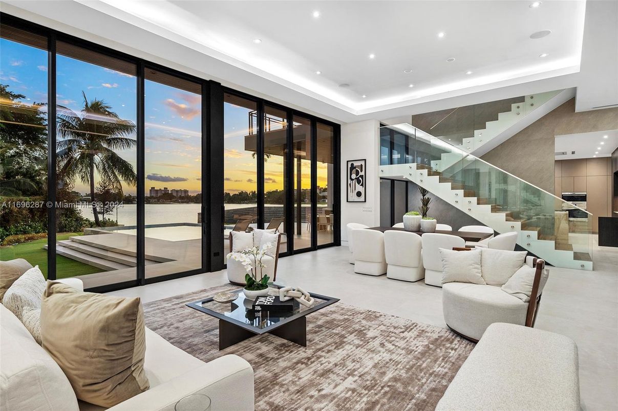 Interior, Living room, Recessed Lighting