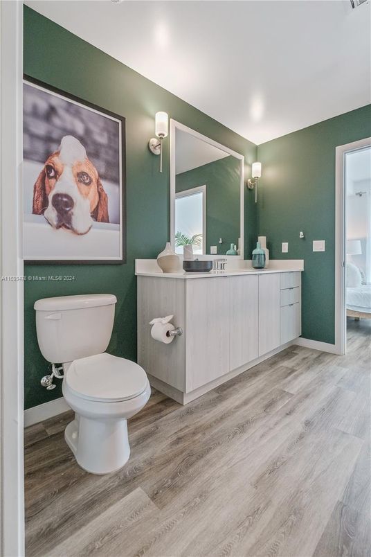 Bathroom, Interior, Wood Texture Flooring