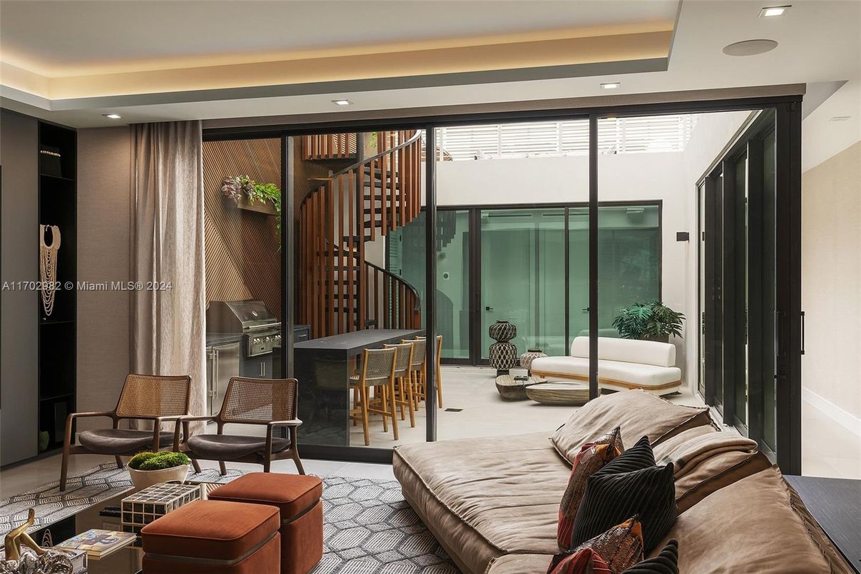 Interior, Living room, Recessed Lighting