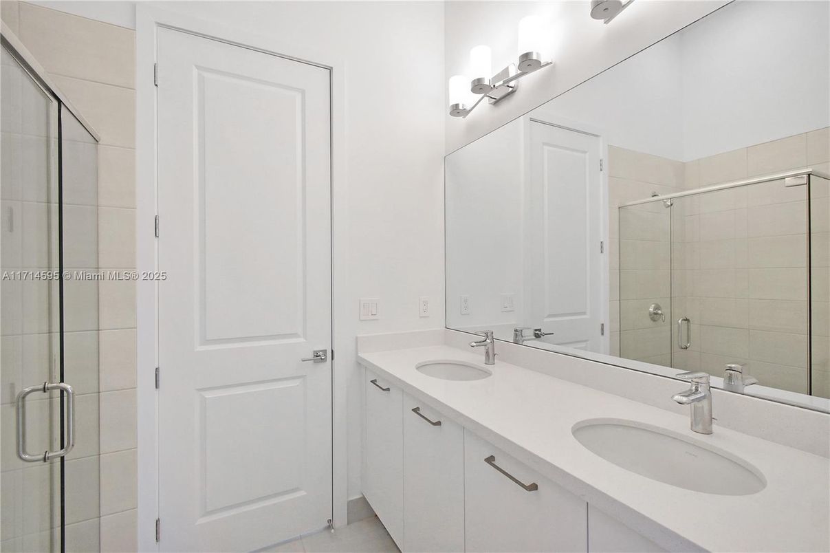 Bathroom, Dual Sink Vanities, Glass Shower, Interior