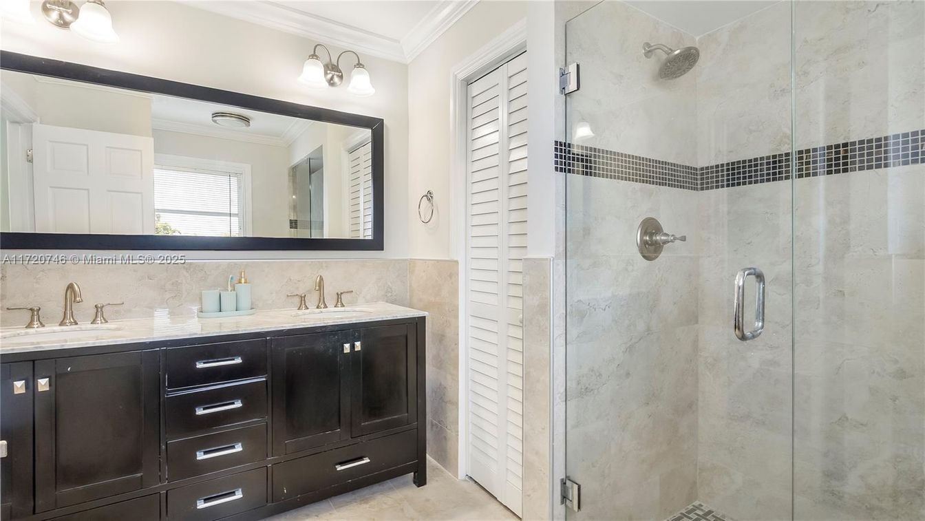 Bathroom, Dual Sink Vanities, Glass Shower, Interior