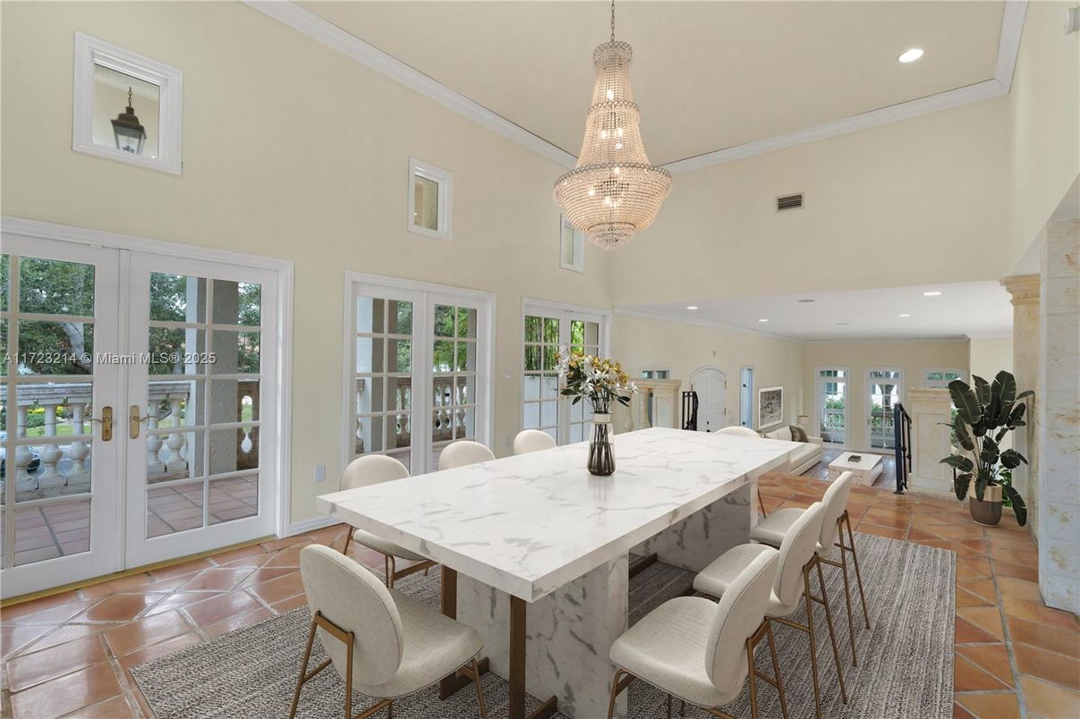 Chandelier, Dining room, Interior, Recessed Lighting