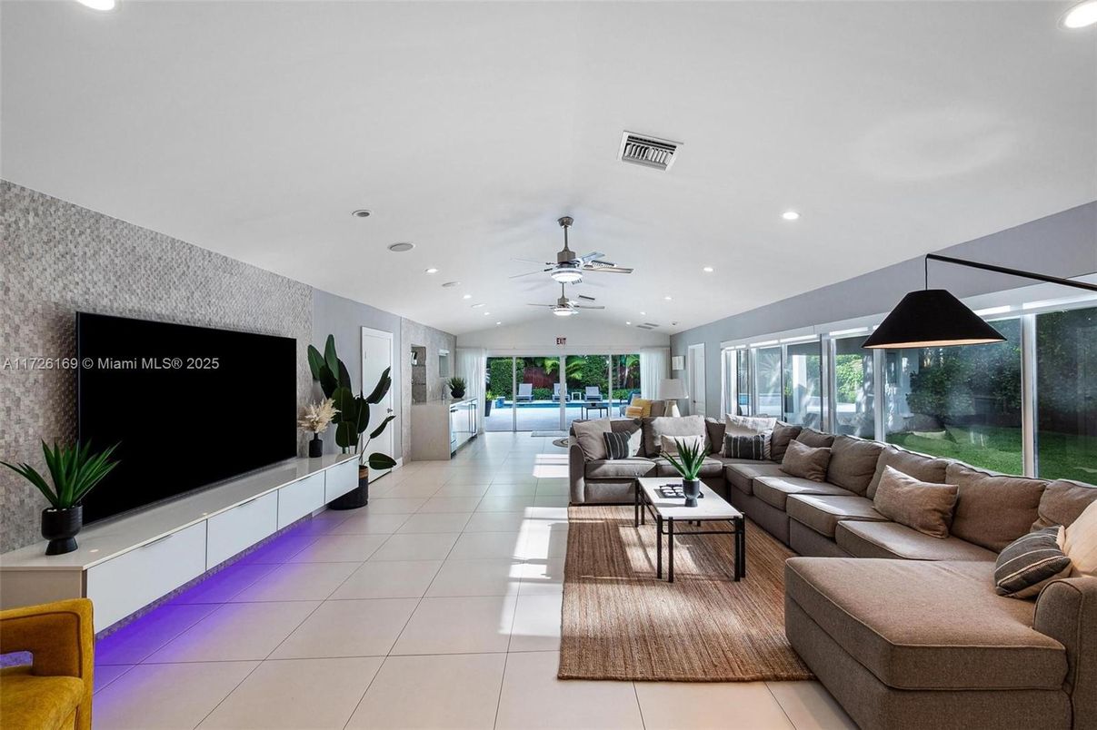 Interior, Living room, Recessed Lighting