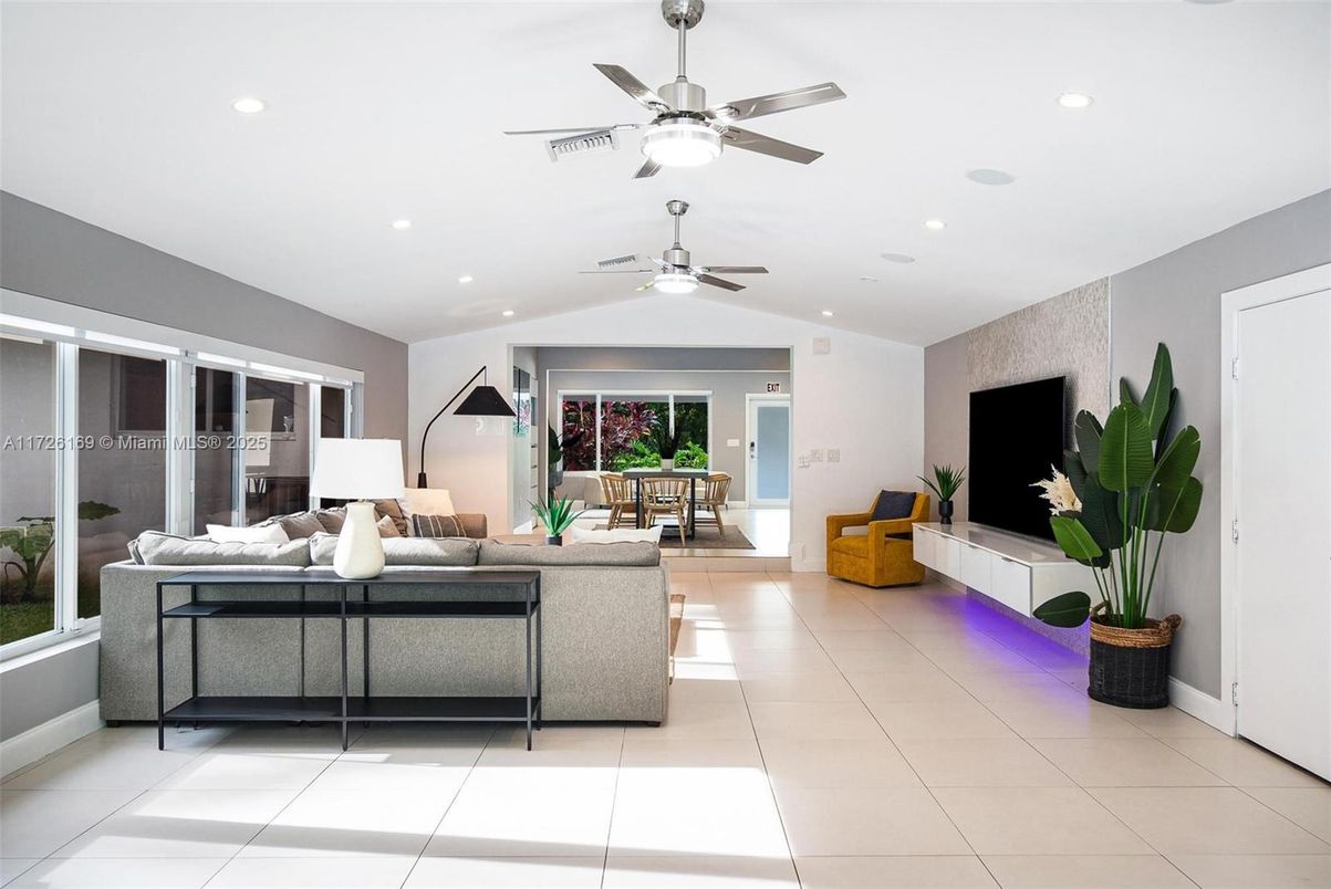 Interior, Living room, Recessed Lighting