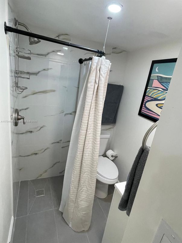 Bathroom, Glass Shower, Interior, Marble Walls, Recessed Lighting