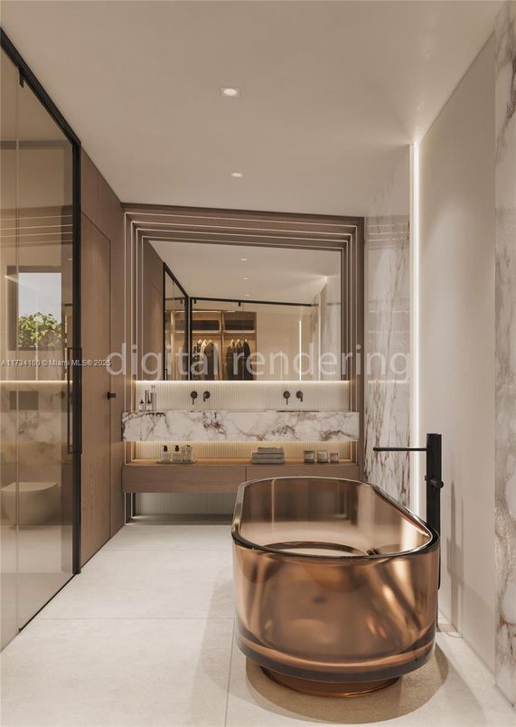 Bathroom, Interior, Recessed Lighting