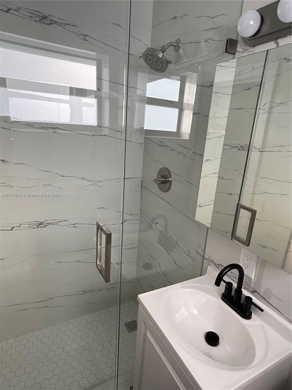 Bathroom, Glass Shower, Interior, Marble Walls