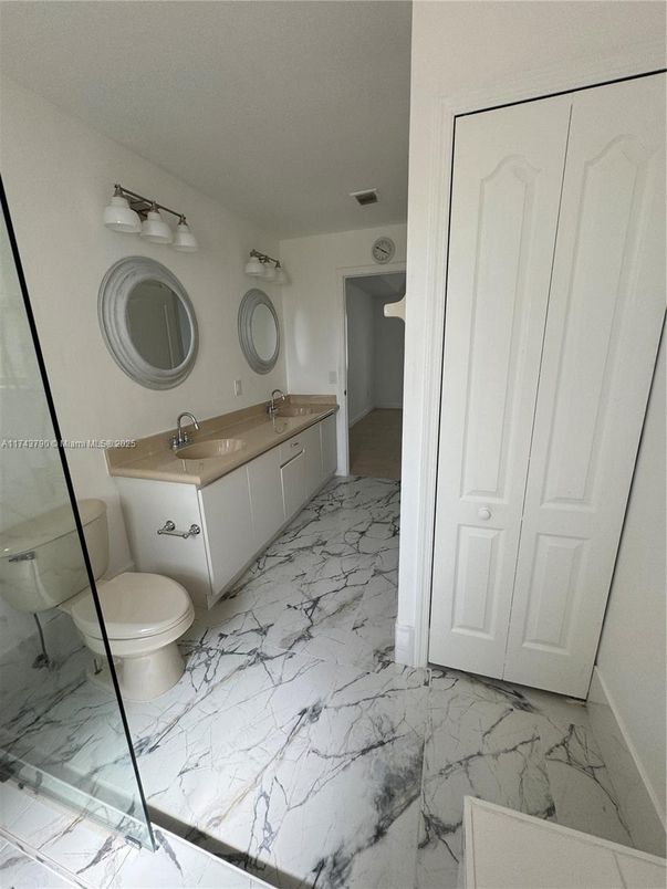 Bathroom, Dual Sink Vanities, Interior, Marble