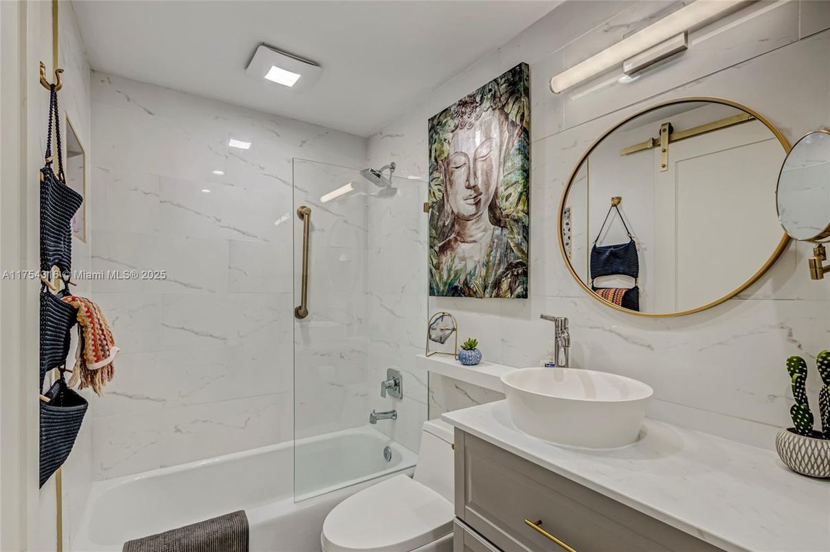 Bathroom, Glass Shower, Interior, Marble Walls