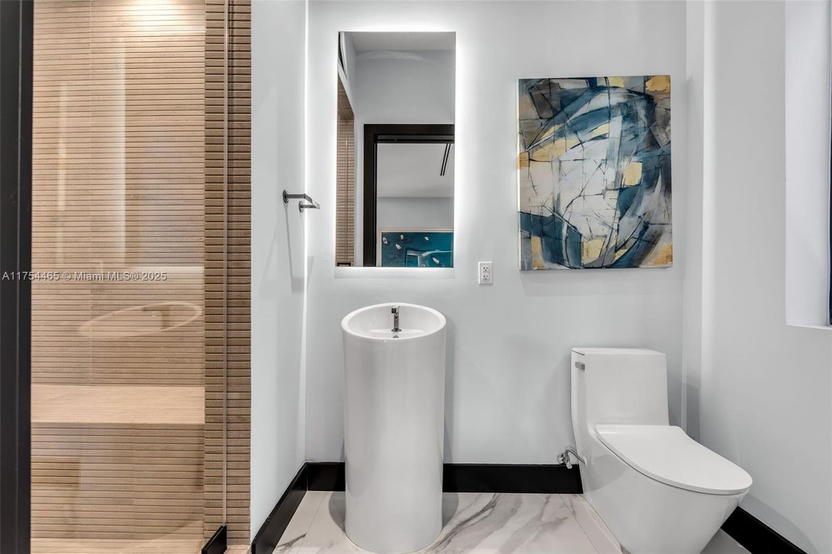 Bathroom, Glass Shower, Interior, Marble