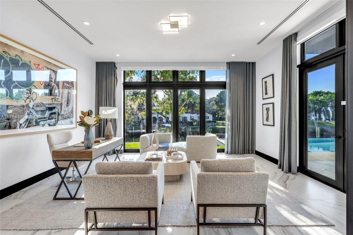 Interior, Living room, Marble, Recessed Lighting
