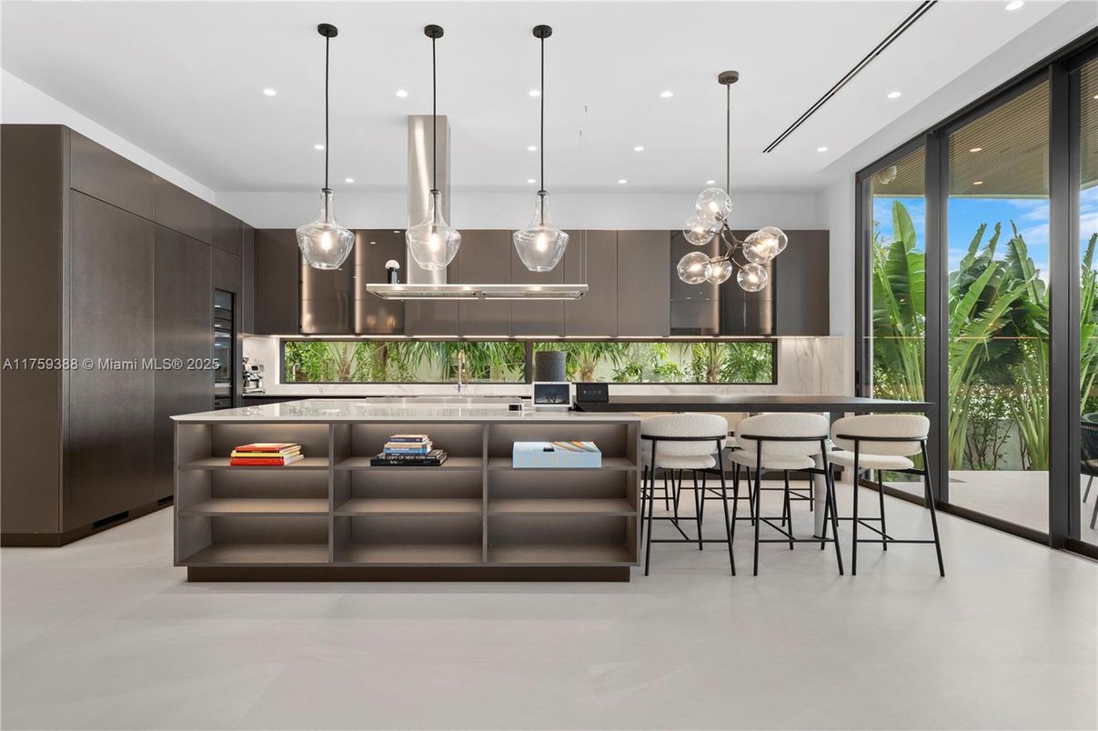 Interior, Kitchen, Pendant Lights, Recessed Lighting, Stainless Steel Appliances