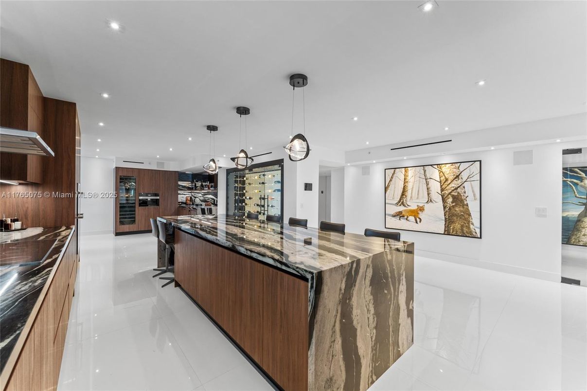 Interior, Kitchen, Pendant Lights, Recessed Lighting, Stainless Steel Appliances