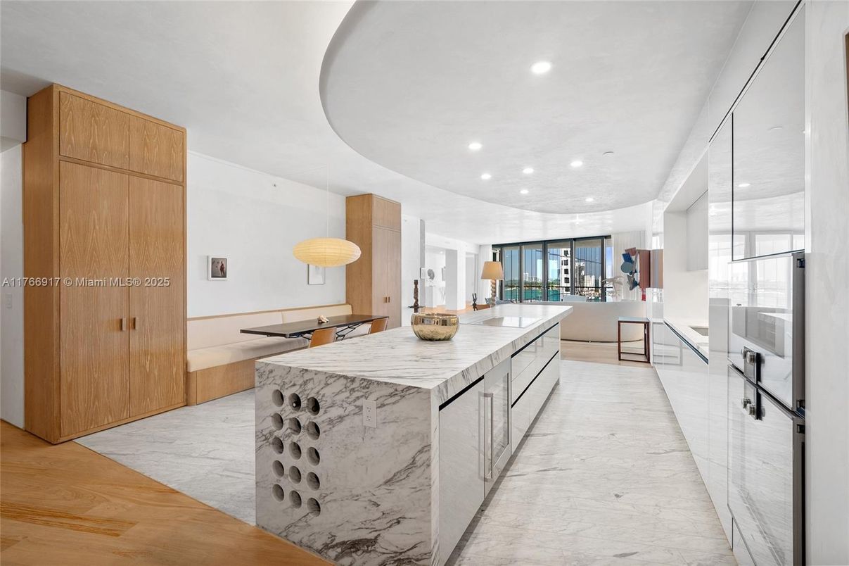 Interior, Kitchen, Marble, Recessed Lighting