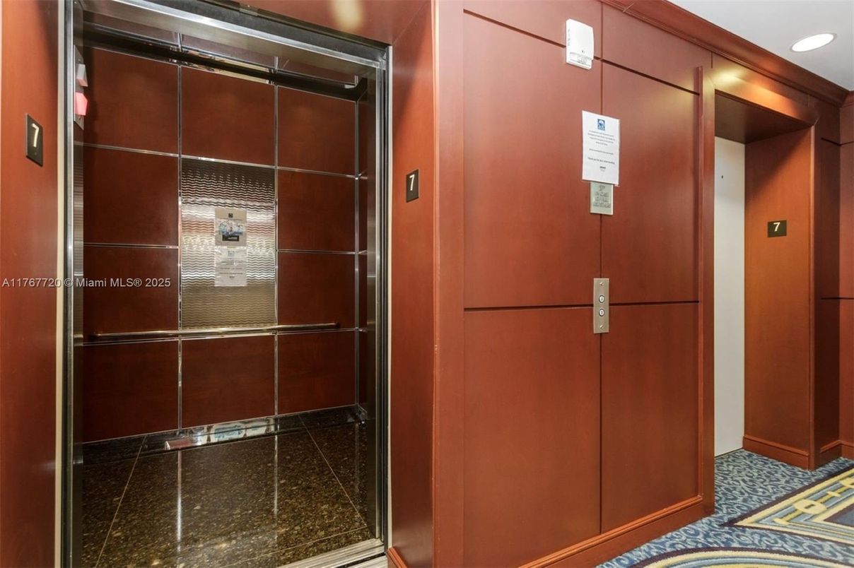 Elevator, Interior, Recessed Lighting