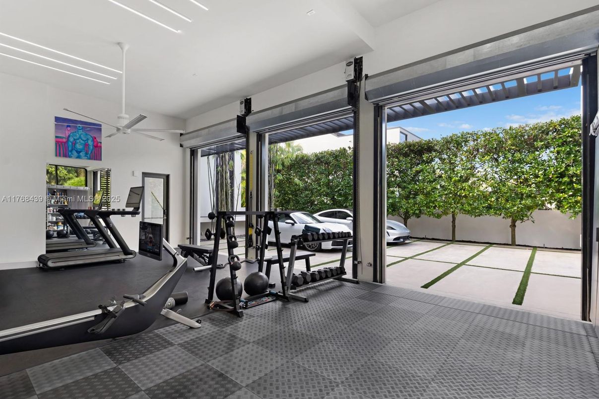 Fitness Equipment, Gym, Interior, Recessed Lighting