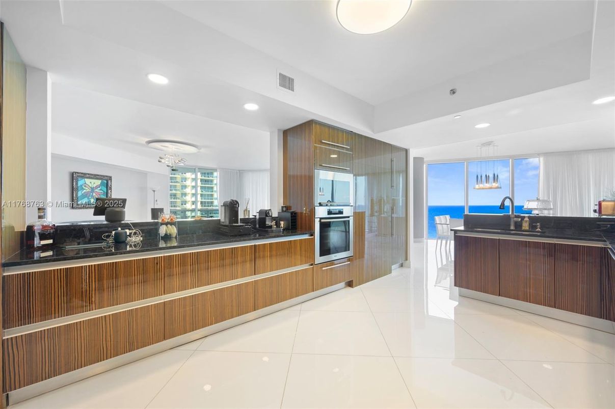 Interior, Kitchen, Recessed Lighting, Stainless Steel Appliances, Water