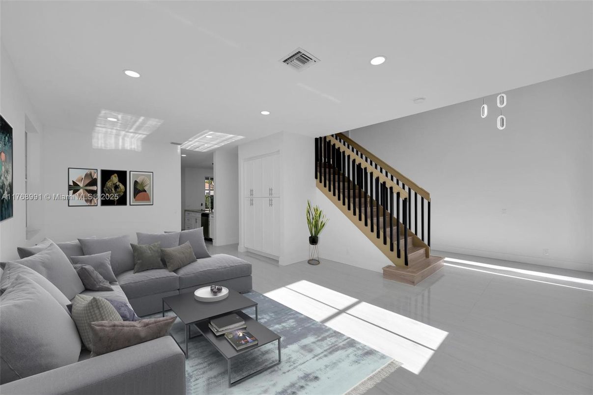 Interior, Living room, Recessed Lighting