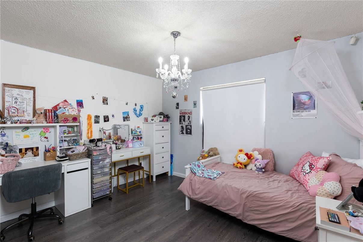 Bedroom, Chandelier, Interior, Wood Texture Flooring