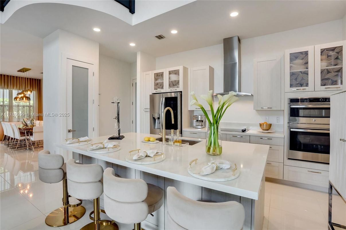 Interior, Kitchen, Pendant Lights, Recessed Lighting, Stainless Steel Appliances