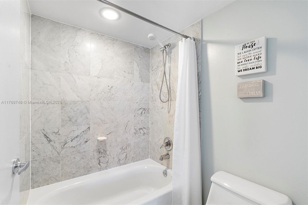 Bathroom, Interior, Marble Walls, Recessed Lighting
