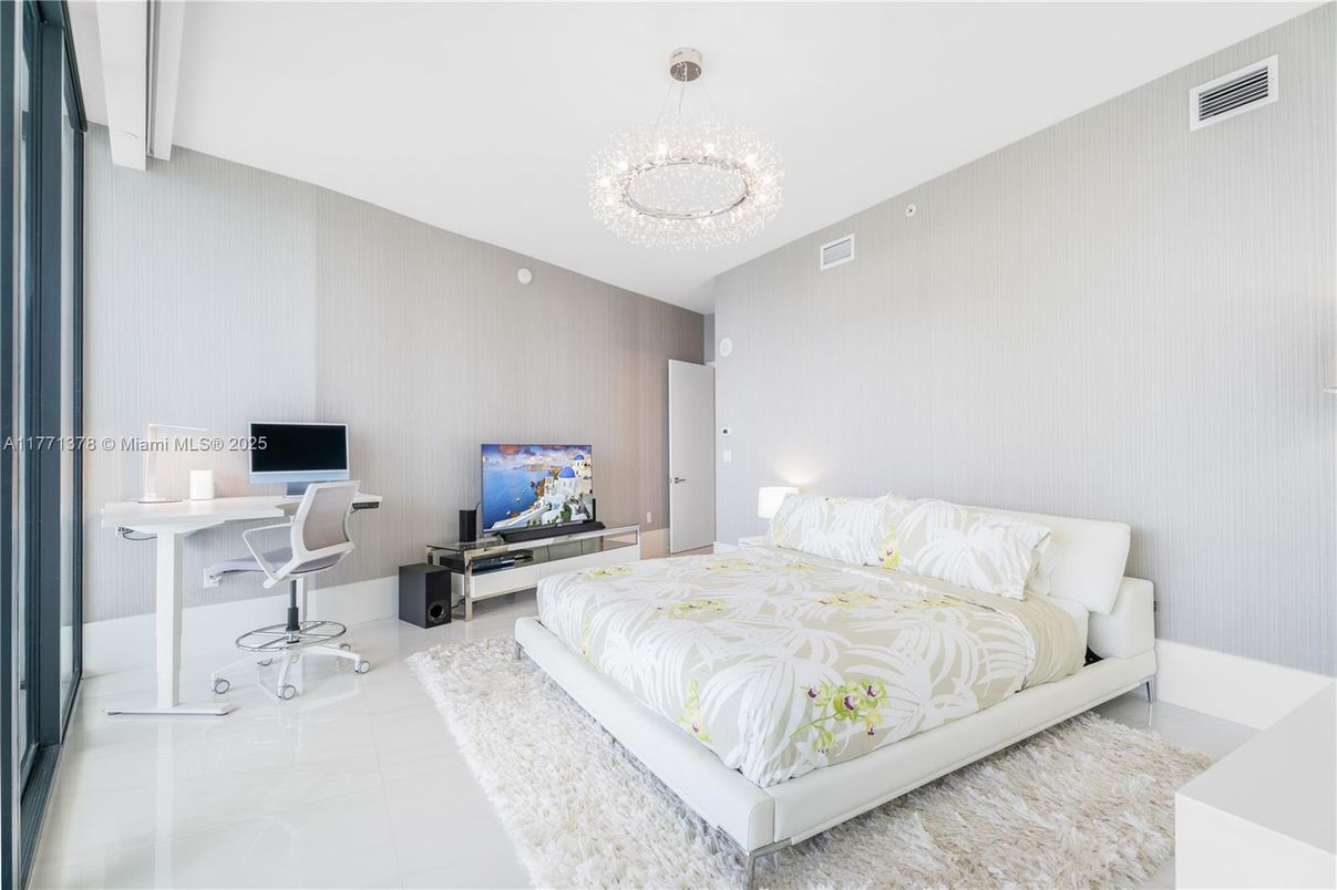 Bedroom, Chandelier, Home Office, Interior