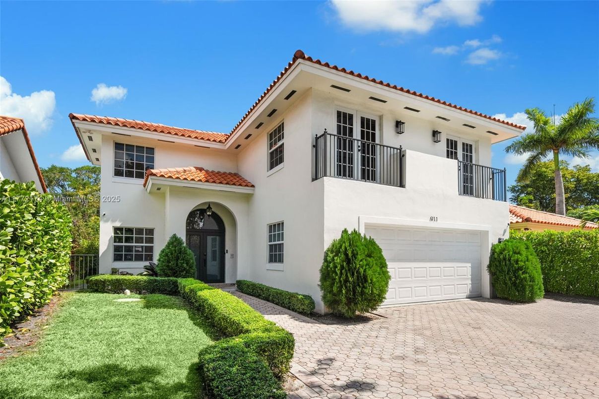 Attached, Backyard, Exterior, Facade, Spanish Mediterranean