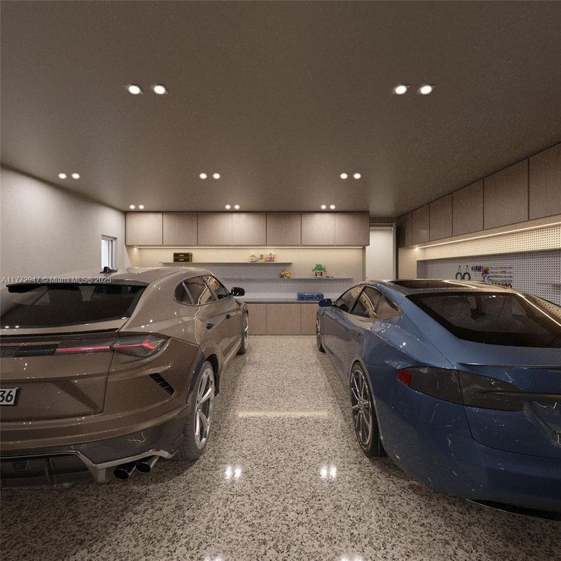 Garage, Interior, Recessed Lighting