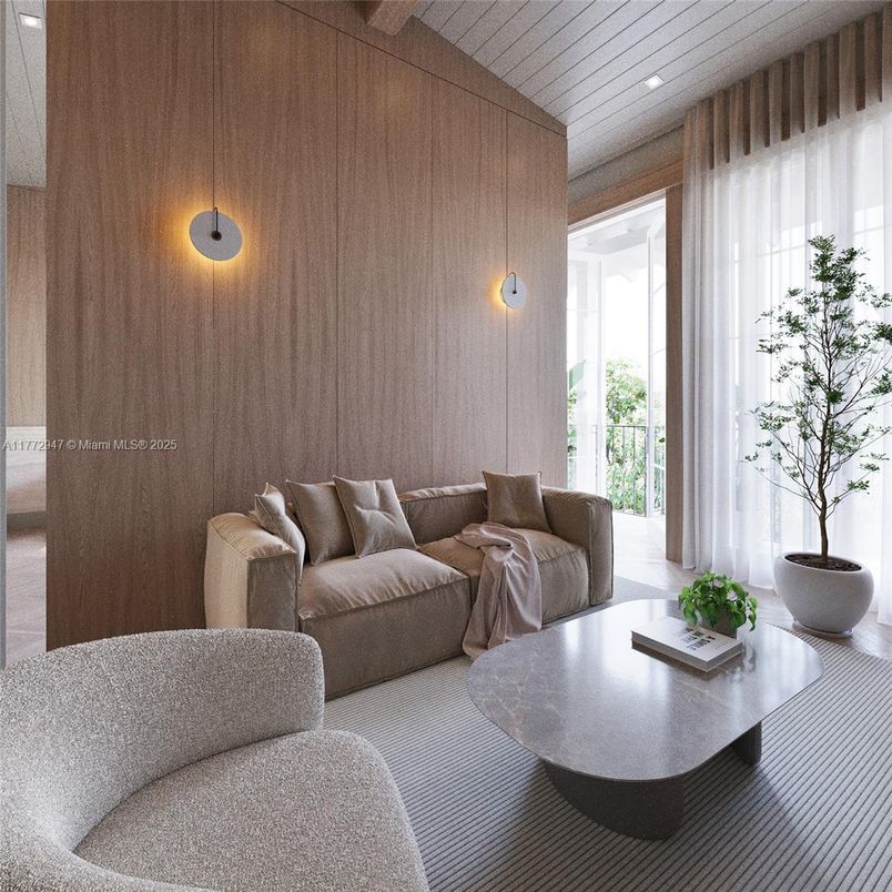 Interior, Living room, Recessed Lighting