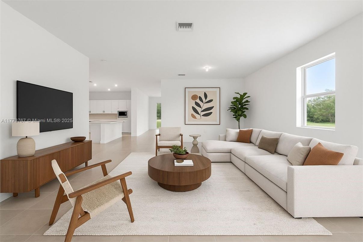 Interior, Kitchen, Living room, Recessed Lighting
