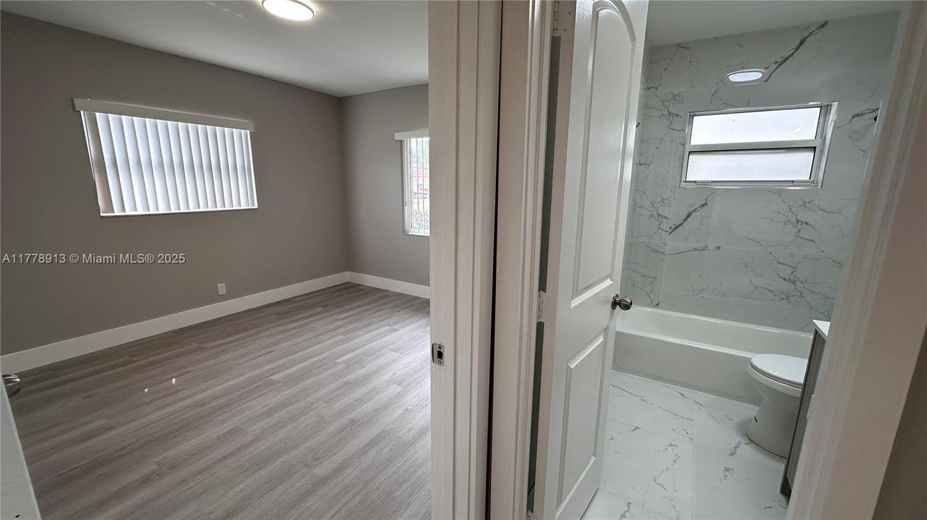 Bathroom, Interior, Marble, Marble Walls, Recessed Lighting, Wood Texture Flooring