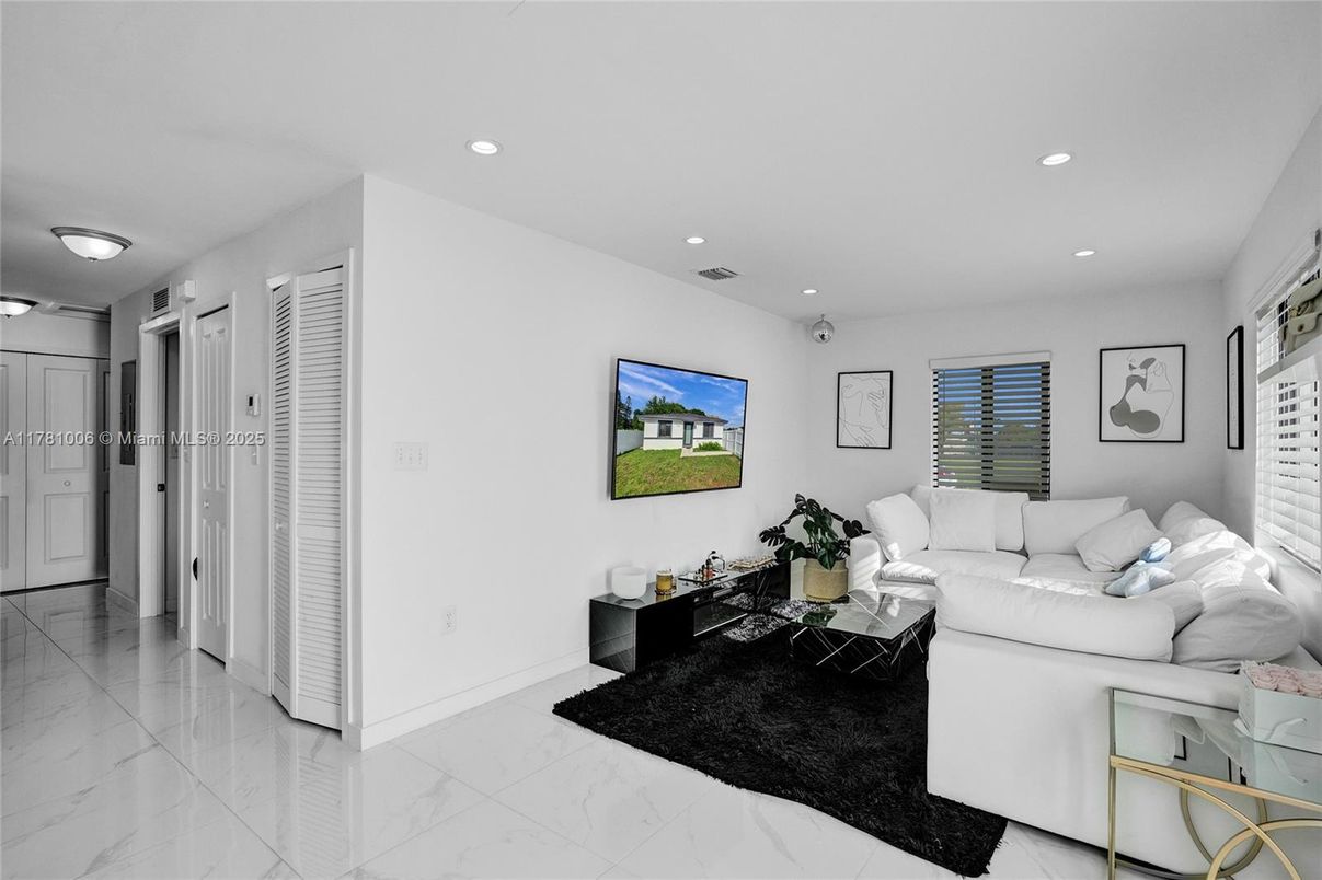 Interior, Living room, Marble, Recessed Lighting