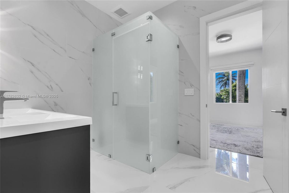 Bathroom, Glass Shower, Interior, Marble, Marble Walls