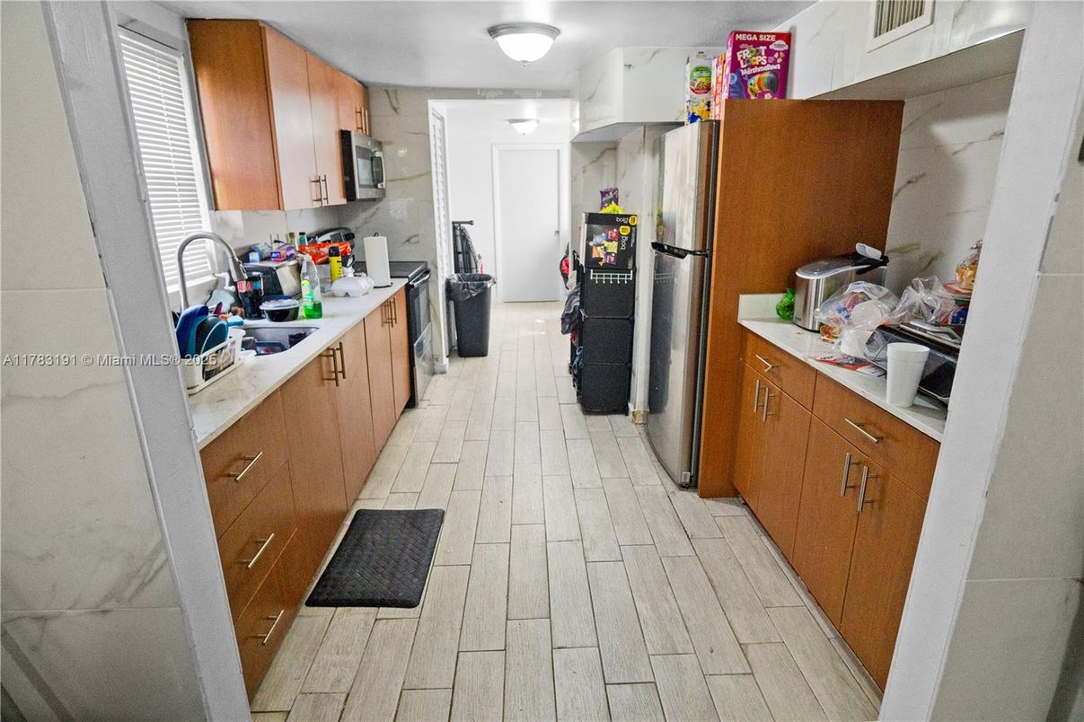 Interior, Kitchen, Wood Texture Flooring