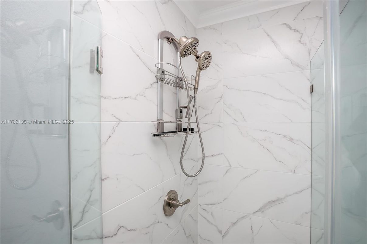 Bathroom, Glass Shower, Interior, Marble Walls