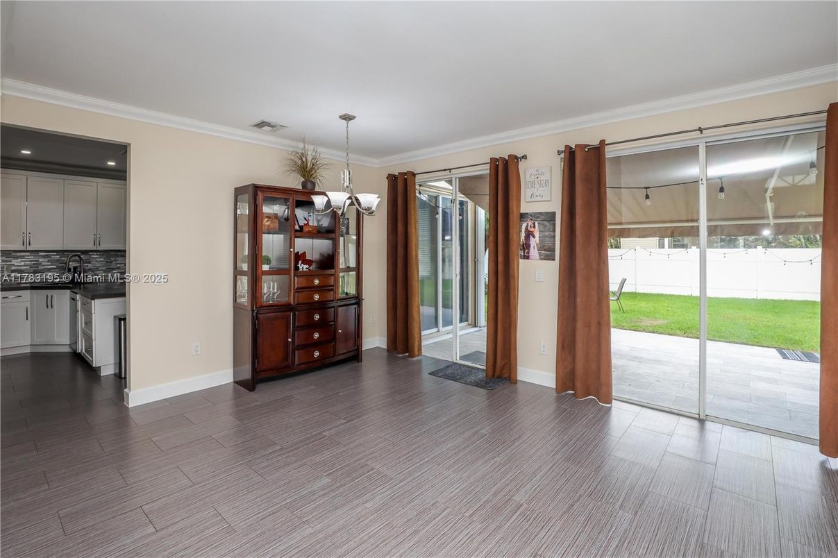Chandelier, Interior, Kitchen, Pendant Lights, Recessed Lighting, Wood Texture Flooring