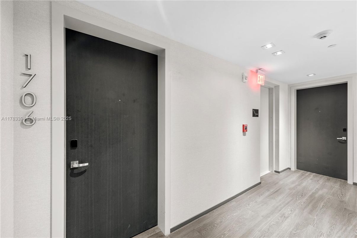 Elevator, Interior, Recessed Lighting, Wood Texture Flooring